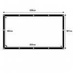 Maclean projection screen, 150", 330x187cm, 25mm 16:9 border, tension hooks, MC-167