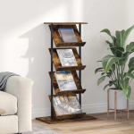 Ajakirja riiul suitsetatud tamm 68 x 40 x 123.5 cm tehispuit