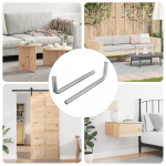 Kuusnurkne v&otilde;ti 2 pcs h&otilde;bedane 32 x 86 mm teras