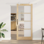 Libisev uks neutraalne 93 x 211 cm soe m&auml;nnipuit ja klaas