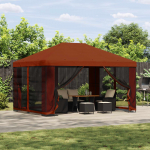 Paviljon 4 &times; 3 m terrakota pol&uuml;ester ja teras 190