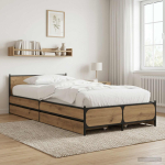 Peatsiga voodiraam sahtliga artisan tamm 80 x 200 cm tehispuit