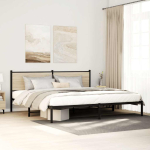 Metallist voodiraam ilma madratsita sonoma tamm 193x203 cm