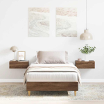 Voodiraam ilma madratsita, pruun tamm 100x200 cm, tehispuit