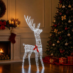 3d j&otilde;ulup&otilde;der loviisa 300 led-i k&uuml;lm valge 70 x 26 x 128 cm