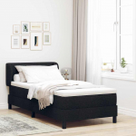 Vedruvoodi madratsiga madratsiga peaga must 80 x 200 cm kangas