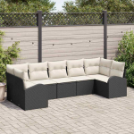 Aia diivanikomplekt padjaga 7 pcs must ja valge pol&uuml;rooster