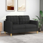 2-kohaline diivan, must , 140 cm, kangas