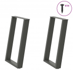 S&ouml;&ouml;gilaua jalad u-kujulised 2 tk, antratsiithall, 50 x (72-73) cm, teras