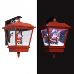 J&otilde;ulu seinalamp led-tulede ja j&otilde;uluvanaga, punane, 40 x 27 x 45 cm