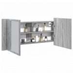Vannitoa led-peeglikapp, hall sonoma tamm, 100 x 12 x 45 cm