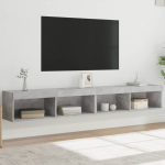 Led-tuledega telerikapid 2 tk, betoonhall, 100 x 30 x 30 cm