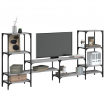 Telerikapp, hall sonoma tamm, 206,5 x 28,5 x 95 cm, tehispuit