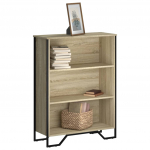 Raamatualus, sonoma tamm, 80x31x106 cm, tehispuit