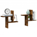 Seinariiulid 2 tk, suitsutatud tamm, 38x12x38 cm, tehispuit