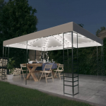 Varjualune, led-n&ouml;&ouml;rvalgustitega, 4 x 3 x 2,7 m, valge