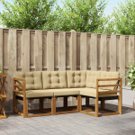 V&auml;li diivanikomplekt padjaga 4 pcs looduslik ja beež