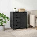 Rattaga kapp hall 63,5 x 39 x 65,5 cm kindel m&auml;nnipuidust