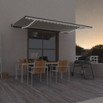 Automaatne varikatus, led ja tuuleandur, 500 x 350 cm kreemjas