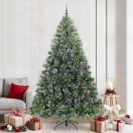 Tehisj&otilde;ulupuu koos 300 led-iga roheline 240 cm pe ja pvc