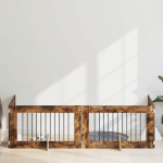Koerav&auml;rav koos aluspuudega 4 pcs suitsutatud tamm 100 x 60 cm
