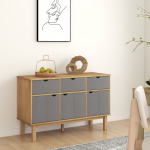 Puhvetkapp "otta", pruun ja hall, 114 x 43 x 73,5 cm, m&auml;nnipuit