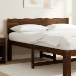 Naturaalse servaga voodipeats rostock tumepruun 140 cm
