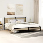Metallist voodiraam ilma madratsita sonoma tamm 180x200 cm