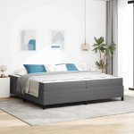 Voodi raam madratsiga helehall 200 x 200 cm kangas