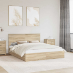 Laos voodi sahtliga peaga sonoma tamm 160 x 200 cm tehispuit