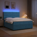 Led kastivoodiga madrats led-ribadega sinine 200 x 200 cm samet