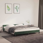 Voodiraam ilma madratsita tumeroheline 180x200 cm samet