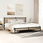Metallist voodiraam ilma madratsita sonoma tamm 160x200 cm