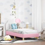 Kuni 3-aastase voodi raam koos peatoega roosa 70 x 140 cm pu