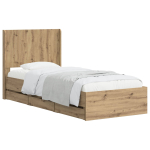 Voode raami koos hoiuruumi ja peatoega artisan oak 90 x 200 cm