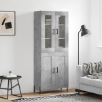 K&otilde;rge kapp, betoonhall, 69,5 x 34 x 180 cm,tehispuit