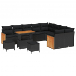 Aia diivanikomplekt padjaga 12 pcs must 90 x 55 x 71 cm