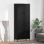 K&otilde;rgushein sahtliga must tamm 69,5 x 34 x 180 cm tehispuit