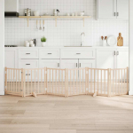 Kokkupandav koerav&auml;rav uksega, 6 paneeli, 300 cm, nulupuit