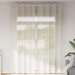 Voile kardinad r&otilde;ngastega 2 tk kreem 140x260 cm