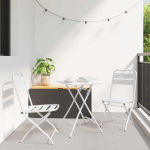 Bistrokomplekt 3 pcs valge teras