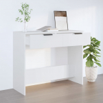 Konsoollaud, valge, 90 x 36 x 75 cm, tehispuit