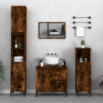 Vannitoakapp, suitsutatud tamm, 30 x 30 x 100 cm, tehispuit