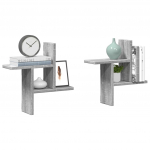 Seinariiulid 2 tk, hall sonoma tamm, 38x12x38 cm, tehispuit