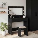 Meigilaud riiuliga must tamm 100 x 41 x 135 cm tehispuit