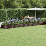 Aia taimelava, galvaniseeritud teras, 600x140x36 cm, pruun