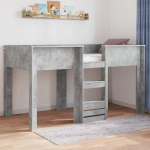 Kiipevoodi lastele madratsiga betoonhall 100 x 200 cm tehispuit