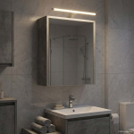 Vannitoa peeglikapp betoonhall 43 x 16 x 62.5 cm tehispuit