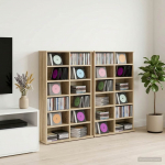 Cd kapp 2 tk sonoma tamm 60 x 17 x 92 cm tehispuit