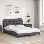 Voodiraam ilma madratsita hvar, hall, 120x200 cm, kunstnahk